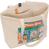 Nike Unisex Adult Classics Heritage Flower Store Tote Bag | Mens and Womens(Oatmeal/Safety Orange/White)