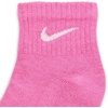 Nike Unisex Adult Everyday Cushioned Training Ankle Socks (3-Pack) | Mens and Womens(Pink/Sail/Pink Foam)