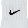 Nike Unisex Adult Everyday Cushioned Training Ankle Socks (3-Pack) | Mens and Womens(White/Black)