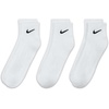Nike Unisex Adult Everyday Cushioned Training Ankle Socks (3-Pack) | Mens and Womens(White/Black)