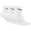 Nike Unisex Adult Everyday Cushioned Training Ankle Socks (3-Pack) | Mens and Womens(White/Black)