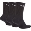 Nike Unisex Adult Everyday Cushioned Training Crew Socks (3-Pack) | Mens and Womens(Black/White)