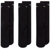 Nike Unisex Adult Everyday Cushioned Training Crew Socks (3-Pack) | Mens and Womens(Black/White)