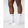 Nike Unisex Adult Everyday Cushioned Training Crew Socks (3-Pack) | Mens and Womens(White/Black)