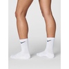 Nike Unisex Adult Everyday Cushioned Training Crew Socks (3-Pack) | Mens and Womens(White/Black)