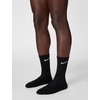 Nike Unisex Adult Everyday Cushioned Training Crew Socks (6-Pack) | Mens and Womens(Black/White)