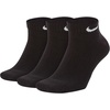 Nike Unisex Adult Everyday Cushioned Training Low Socks (3-Pack) | Mens and Womens(Black/White)