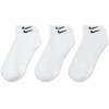 Nike Unisex Adult Everyday Cushioned Training Low Socks (3-Pack) | Mens and Womens(White/Black)