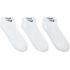 Nike Unisex Adult Everyday Cushioned Training Low Socks (3-Pack) | Mens and Womens(White/Black)