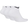 Nike Unisex Adult Everyday Cushioned Training Low Socks (3-Pack) | Mens and Womens(White/Black)
