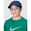 Nike Unisex Big Kids’ Club Dri-FIT Unstructured Metal Swoosh Cap Hat | Boys and Girls(Midnight Navy/Metallic Silver)