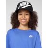 Nike Unisex Big Kids’ Rise Structured Trucker Cap Hat | Boys and Girls(Black/Black/White)
