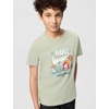 Nike Unisex Big Kids’ Sportswear Club Boxy Rest T-Shirt – Boys and Girls(Spruce Fog)