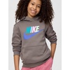 Nike Unisex Big Kids’ Sportswear Club Fleece Hoodie – Boys and Girls Sweatshirt(Cave Stone)
