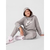 Nike Unisex Big Kids’ Sportswear Club Fleece Hoodie – Boys and Girls Sweatshirt(Dark Grey Heather/White)