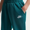 Nike Unisex Big Kids’ Sportswear Club Fleece Loose Pants – Boys and Girls(Bright Spruce/White)