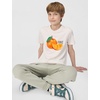 Nike Unisex Big Kids’ Sportswear Club Orange T-Shirt – Boys and Girls(Phantom)