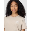 Nike Unisex Big Kids’ Sportswear Club T-Shirt – Boys and Girls(Cream Light)