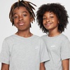 Nike Unisex Big Kids’ Sportswear Club T-Shirt – Boys and Girls(Dark Grey Heather)