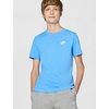 Nike Unisex Big Kids’ Sportswear Club T-Shirt – Boys and Girls(Football Blue)