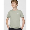 Nike Unisex Big Kids’ Sportswear Club T-Shirt – Boys and Girls(Spruce Fog/White)