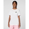 Nike Unisex Big Kids’ Sportswear Club T-Shirt – Boys and Girls(White)