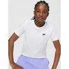Nike Unisex Big Kids’ Sportswear Club T-Shirt – Boys and Girls(White/Black/Wolf Grey)