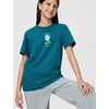 Nike Unisex Big Kids’ Sportswear Club World Cup T-Shirt – Boys and Girls((Bazil) Geode Teal)