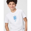Nike Unisex Big Kids’ Sportswear Club World Cup T-Shirt – Boys and Girls((England) White)