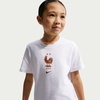 Nike Unisex Big Kids’ Sportswear Club World Cup T-Shirt – Boys and Girls((France) White)
