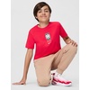 Nike Unisex Big Kids’ Sportswear Club World Cup T-Shirt – Boys and Girls((Korea) Global Red)