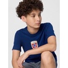 Nike Unisex Big Kids’ Sportswear Club World Cup T-Shirt – Boys and Girls((Norway ) Blue Void)