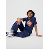 Nike Unisex Big Kids’ Sportswear Loose Open-Hem Pants – Boys and Girls(Midnight Navy/White)