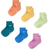 Nike Unisex Kids’ Everyday Cushioned Ankle Socks (6-Pack) | Boys and Girls(Orange Frost/Topaz Gold/Barely Volt/Bright Spruce/Pacific Blue/Light Magenta)