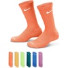 Nike Unisex Kids’ Everyday Cushioned Crew Socks (6-Pack) | Boys and Girls(Orange Frost/Topaz Gold/Barely Volt/Bright Spruce/Pacific Blue/Light Magenta)