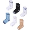 Nike Unisex Kids’ Everyday Cushioned Crew Socks (6-Pack) | Boys and Girls(White/Black/Work Blue/Hemp)