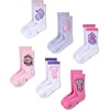 Nike Unisex Kids’ Everyday Cushioned Crew Socks (6-Pack) | Boys and Girls(White/Playful Pink/Pink Foam)