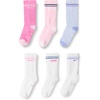 Nike Unisex Kids’ Everyday Cushioned Crew Socks (6-Pack) | Boys and Girls(White/Playful Pink/Pink Foam)