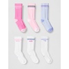 Nike Unisex Kids’ Everyday Cushioned Crew Socks (6-Pack) | Boys and Girls(White/Playful Pink/Pink Foam)
