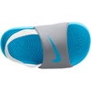 Nike Unisex Kids’ Kawa Slides – Boys Girls Toddlers & Baby Sandals | Casual Sandals(Wolf Grey/Light Current Blue-white)