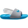 Nike Unisex Kids’ Kawa Slides – Boys Girls Toddlers & Baby Sandals | Casual Sandals(Wolf Grey/Light Current Blue-white)