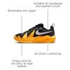 Nike Unisex Kids’ S.T. Dynamite Basketball Shoes – Boys and Girls Sneakers(Black/White-laser Orange-university Gold)