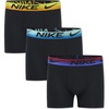 Nike Boys’ Dri-FIT Essentials Micro Multi-Pack Boxer Briefs(Black/Bright Ceramic 3-pack)