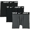Nike Boys’ Dri-FIT Essentials Micro Multi-Pack Boxer Briefs(Black/Dark Grey 3-pack)