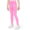 Nike Girls’ One Dri-FIT High-Waisted Leggings(Playful Pink/White)