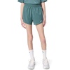 Nike Girls’ One Dri-FIT High-Waisted Woven Training Shorts(Mineral Slate/White)