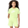 Nike Girls’ Sportswear Cropped T-Shirt (Large Swoosh Logo)(Light Liquid Lime)