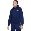 Nike Kids’ Sportswear Club Fleece Pullover Hoodie(Midnight Navy/White)
