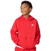 Nike Kids’ Sportswear Club Fleece Pullover Hoodie(University Red/White)