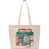 Nike Unisex Adult Classics Heritage Flower Store Tote Bag | Mens and Womens(Oatmeal/Safety Orange/White)